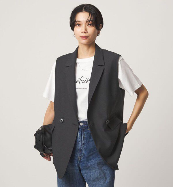 UNITED ARROWS green label relaxing「ツイードライク ジレ マシンウォッシャブル 帯電防止 」|ベスト・ジレ|