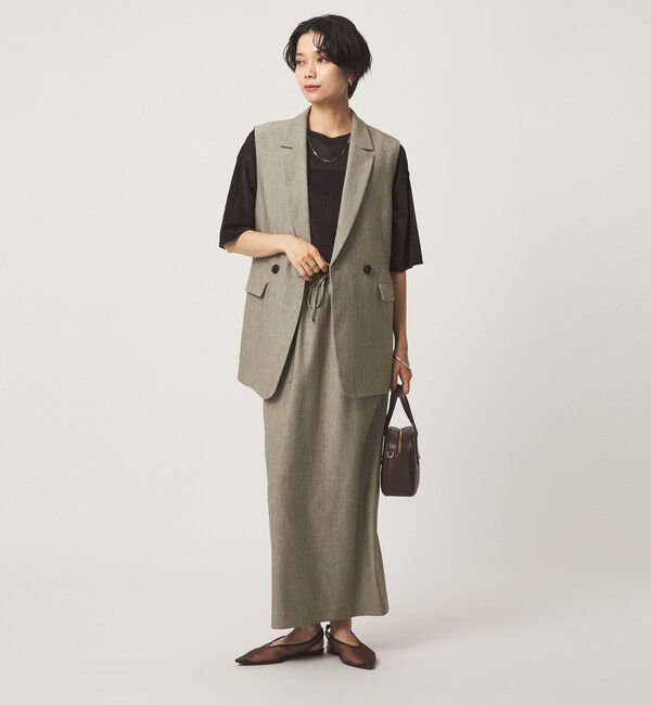UNITED ARROWS green label relaxing「ツイードライク ジレ マシンウォッシャブル 帯電防止 」|ベスト・ジレ|
