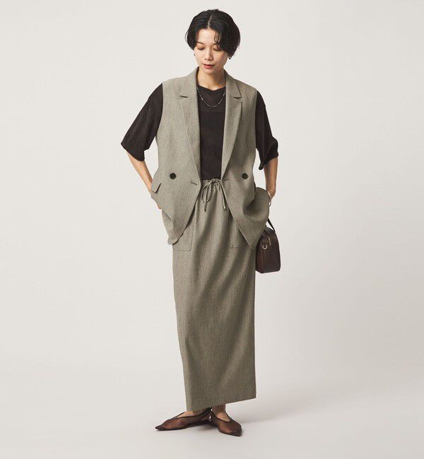 UNITED ARROWS green label relaxing「ツイードライク ジレ マシンウォッシャブル 帯電防止 」|ベスト・ジレ|