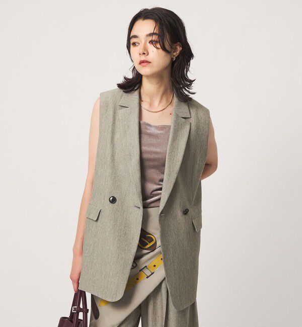 UNITED ARROWS green label relaxing「ツイードライク ジレ マシンウォッシャブル 帯電防止 」|ベスト・ジレ|