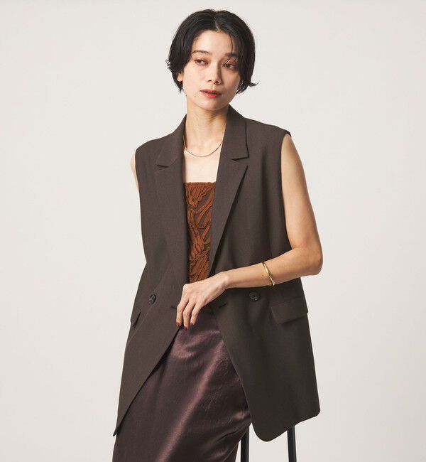 UNITED ARROWS green label relaxing「ツイードライク ジレ マシンウォッシャブル 帯電防止 」|ベスト・ジレ|