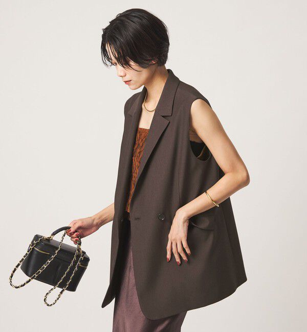 UNITED ARROWS green label relaxing「ツイードライク ジレ マシンウォッシャブル 帯電防止 」|ベスト・ジレ|