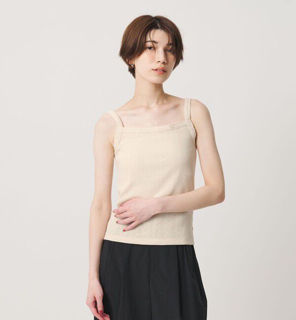 BEAUTY&YOUTH UNITED ARROWS「コットン パターンメッシュ キャミソール」|タンクトップ|