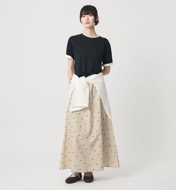 BEAUTY&YOUTH UNITED ARROWS「麻ブレンド ドット フレアロングスカート」|スカート|