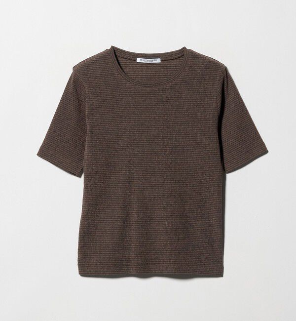 BEAUTY&YOUTH UNITED ARROWS「シャーリング コンパクト ボーダー Tシャツ」|Tシャツ・カットソー|