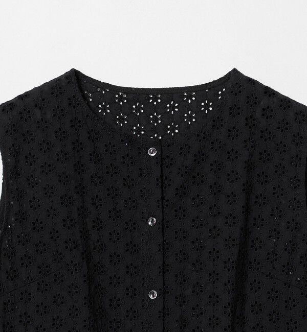 BEAUTY&YOUTH UNITED ARROWS「エンブロイダリー ペプラム ノースリーブ チュニック ウォッシャブル」|シャツ・ブラウス|