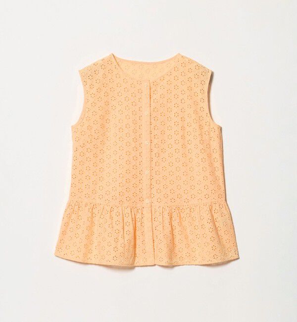 BEAUTY&YOUTH UNITED ARROWS「エンブロイダリー ペプラム ノースリーブ チュニック ウォッシャブル」|シャツ・ブラウス|