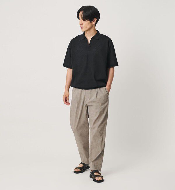 BEAUTY&YOUTH UNITED ARROWS「ヨウリュウ 1プリーツ イージー パンツ NO.7 吸水速乾 通気性」|チノ|