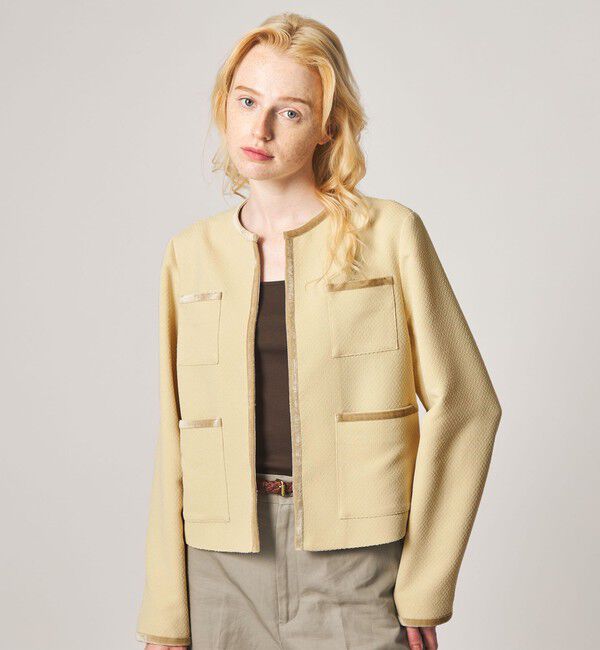 STEVEN ALAN「＜Steven Alan＞ジャガード ブルゾン」|ノーカラージャケット|