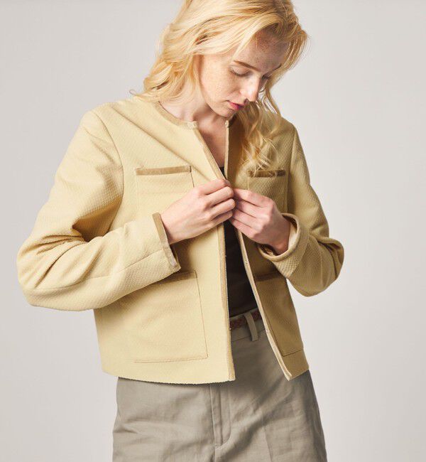 STEVEN ALAN「＜Steven Alan＞ジャガード ブルゾン」|ノーカラージャケット|