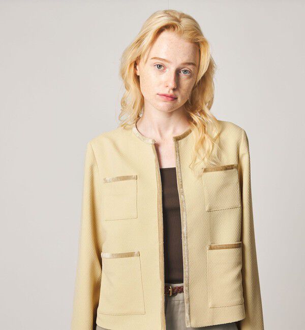 STEVEN ALAN「＜Steven Alan＞ジャガード ブルゾン」|ノーカラージャケット|