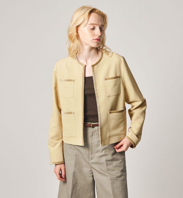 STEVEN ALAN「＜Steven Alan＞ジャガード ブルゾン」|ノーカラージャケット|
