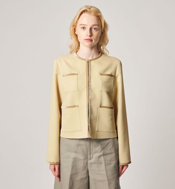 STEVEN ALAN「＜Steven Alan＞ジャガード ブルゾン」|ノーカラージャケット|