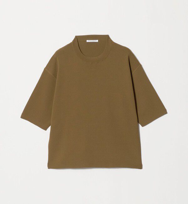 BEAUTY&YOUTH UNITED ARROWS「コットンポリエステル ハーフスリーブ ニットプルオーバー ウォッシャブル」|ニット・セーター|OLIVE