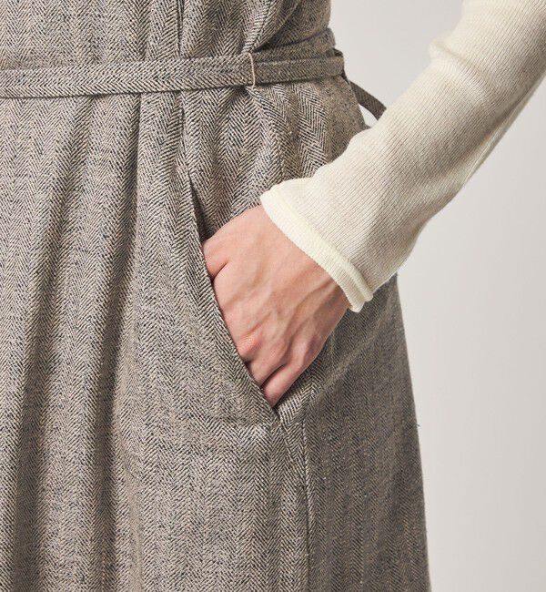 STEVEN ALAN「＜Steven Alan＞ヘリンボーン ツイードライク エプロン ワンピース」|ワンピース|