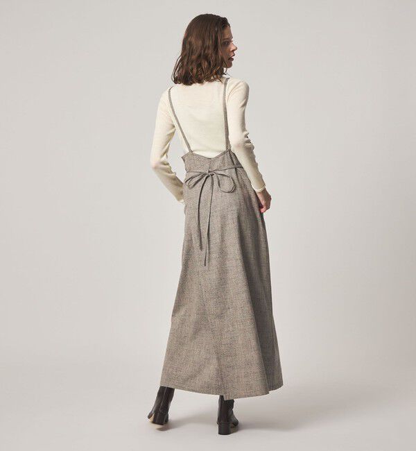 STEVEN ALAN「＜Steven Alan＞ヘリンボーン ツイードライク エプロン ワンピース」|ワンピース|
