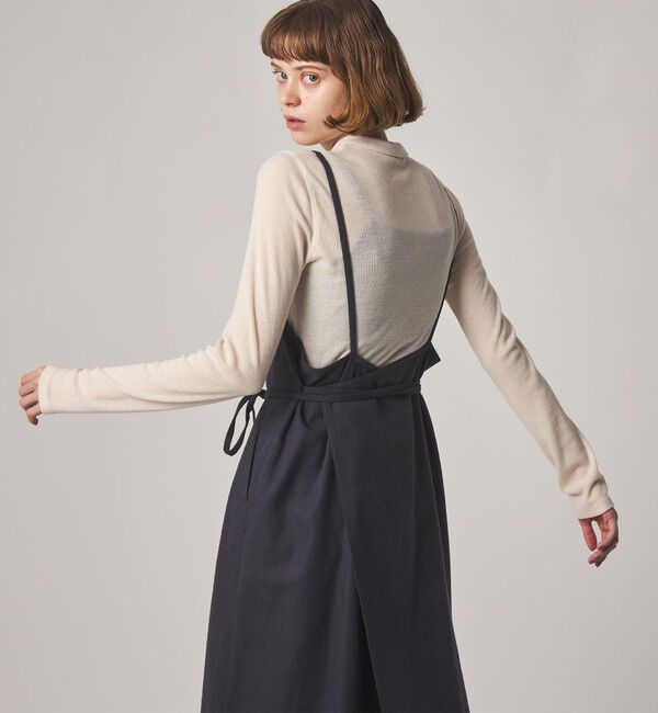 STEVEN ALAN「＜Steven Alan＞ヘリンボーン ツイードライク エプロン ワンピース」|ワンピース|