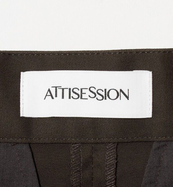 ATTISESSION「＜ATTISESSION＞ベルト2タック ストレートパンツ」|チノ|