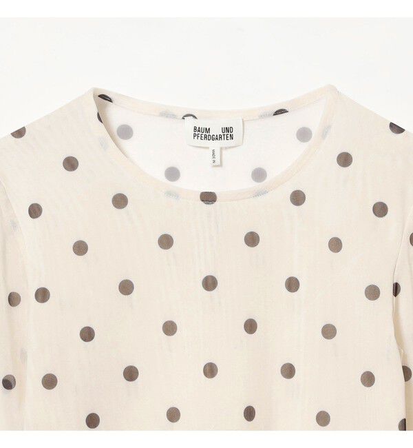 Demi-Luxe BEAMS 「BAUM UND PFERDGARTEN / JODIE メッシュ ドット カットソー」|Tシャツ・カットソー|