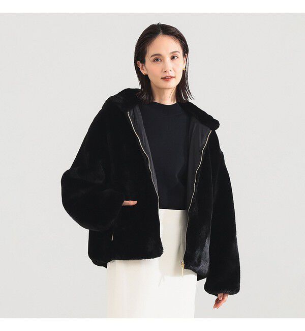 Demi-Luxe BEAMS 「TATRAS / YUMOLA ボア ブルゾン」|ブルゾン・スタジャン|BLACK