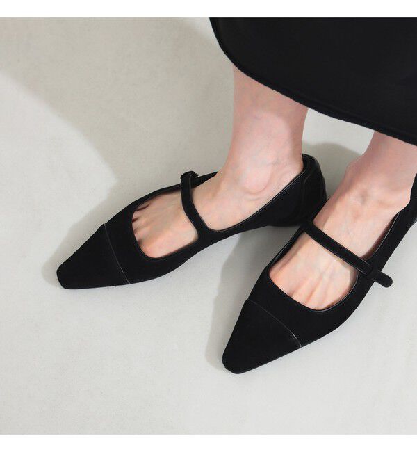 Demi-Luxe BEAMS 「SHISEI / CHISEL TOE BICOLOR メリージェーン パンプス」|パンプス|