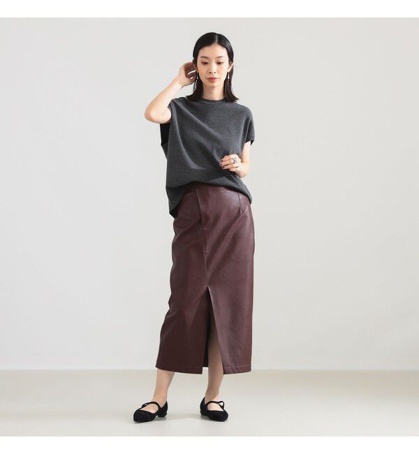 Demi-Luxe BEAMS 「AK+1 / 総針 ノースリーブ フォルム プルオーバー」|ニット・セーター|
