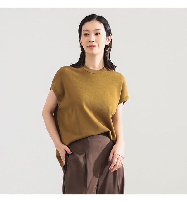 Demi-Luxe BEAMS 「AK+1 / 総針 ノースリーブ フォルム プルオーバー」|ニット・セーター|