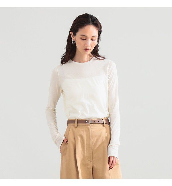 Demi-Luxe BEAMS 「コットン ハイツイスト シアー Tシャツ 26AW」|Tシャツ・カットソー|MILK