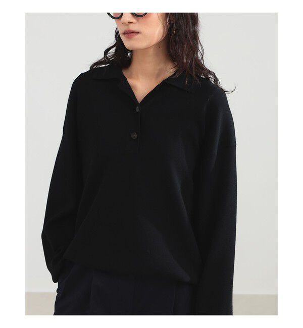 Demi-Luxe BEAMS 「14ゲージ スムース ポロ ニット」|ニット・セーター|