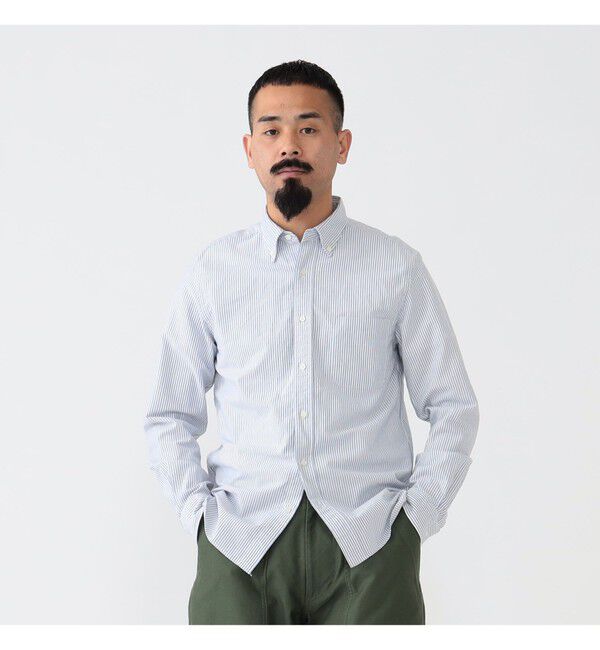 BEAMS PLUS「BEAMS PLUS / オックスフォード ストライプ ボタンダウン シャツ」|シャツ・ブラウス|