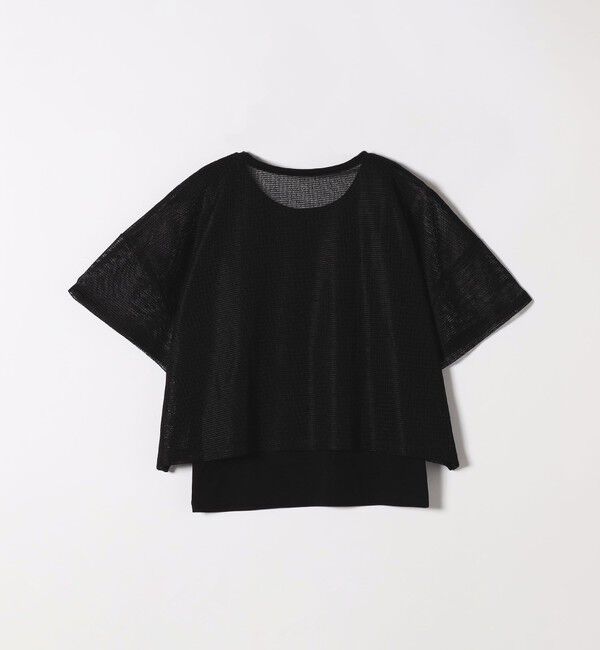 SHIPS any「SHIPS any:〈手洗い可能〉メッシュ シアー ワイド TEE &times; タンク セット」|Tシャツ・カットソー|