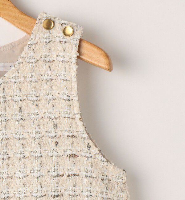 SHIPS KIDS「SHIPS KIDS:90cm / ツイード ジャンパー ワンピース」|ワンピース|