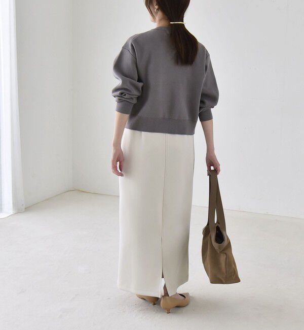 quaranciel「《一部追加予約》quaranciel:〈手洗い可能〉ノーカラー ダブル ボタン ジャケット カーディガン」|カーディガン|