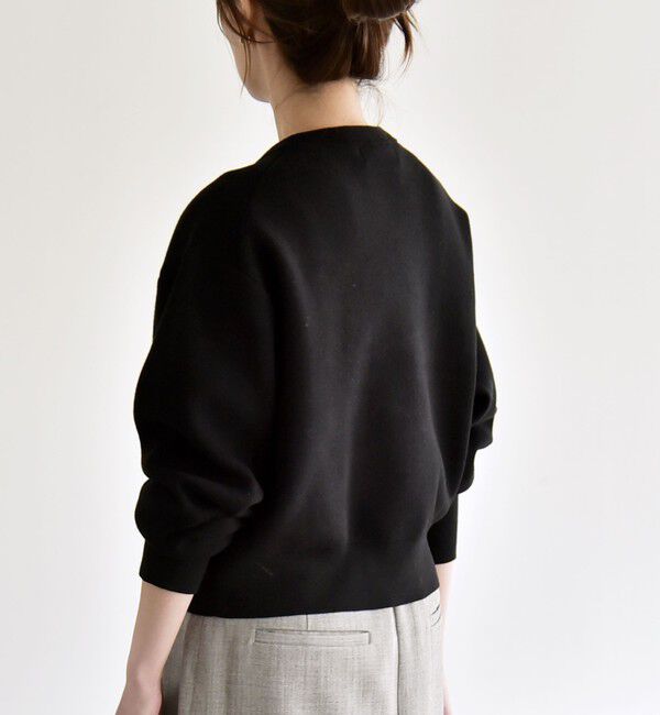 quaranciel「《一部追加予約》quaranciel:〈手洗い可能〉ノーカラー ダブル ボタン ジャケット カーディガン」|カーディガン|