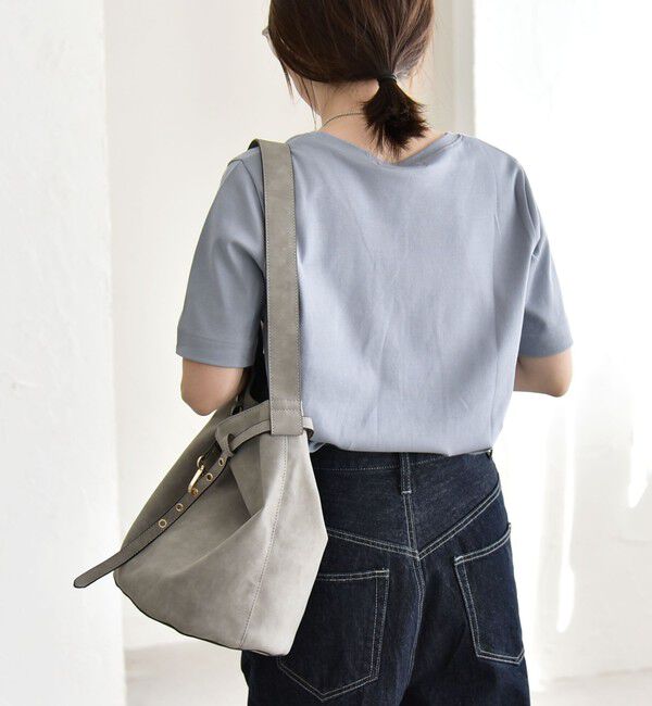 quaranciel「quaranciel:〈接触冷感/汗染み防止加工/洗濯機可能〉ベーシック コンパクト TEE」|Tシャツ・カットソー|