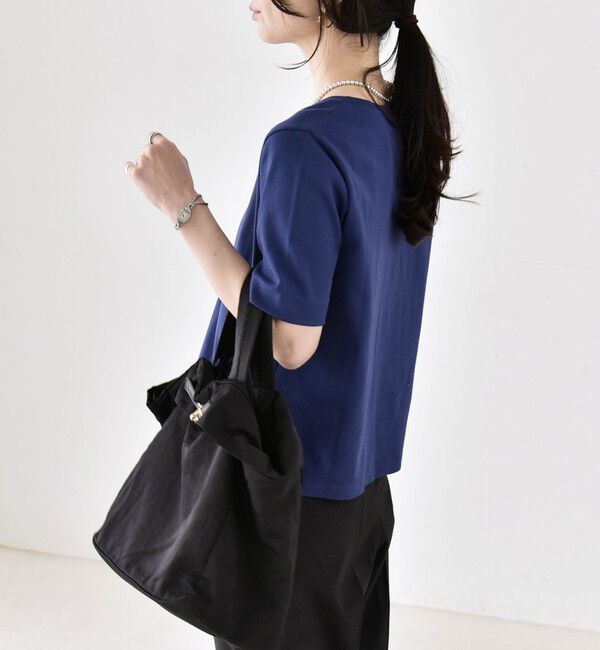 quaranciel「quaranciel:〈接触冷感/汗染み防止加工/洗濯機可能〉ベーシック コンパクト TEE」|Tシャツ・カットソー|