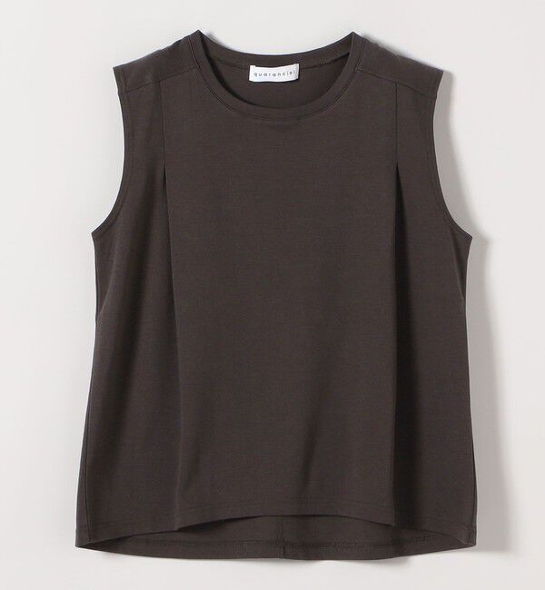 quaranciel「quaranciel:〈接触冷感/汗染み防止加工/洗濯機可能〉クルー ノースリーブ TEE」|Tシャツ・カットソー|