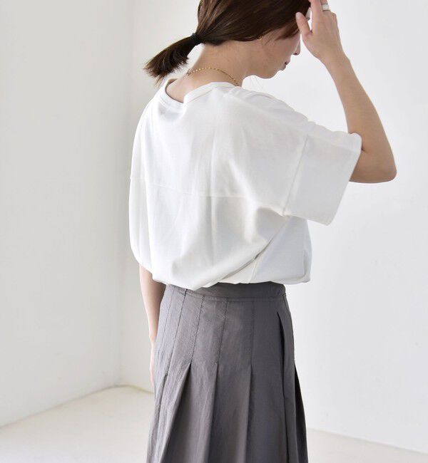 quaranciel「quaranciel:〈接触冷感/汗染み防止加工/洗濯機可能〉CAT プリント TEE」|Tシャツ・カットソー|