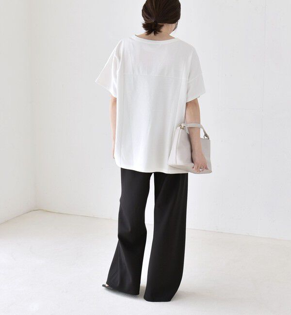 quaranciel「quaranciel:〈接触冷感/汗染み防止加工/洗濯機可能〉CAT プリント TEE」|Tシャツ・カットソー|