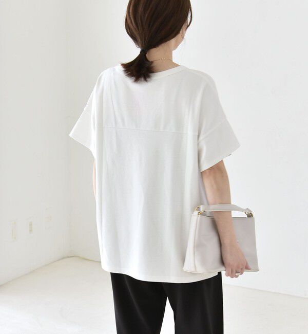 quaranciel「quaranciel:〈接触冷感/汗染み防止加工/洗濯機可能〉CAT プリント TEE」|Tシャツ・カットソー|
