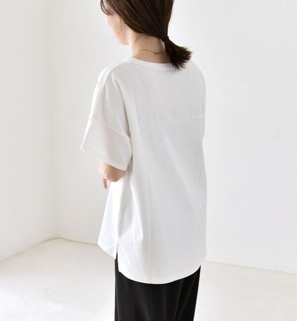 quaranciel「quaranciel:〈接触冷感/汗染み防止加工/洗濯機可能〉CAT プリント TEE」|Tシャツ・カットソー|