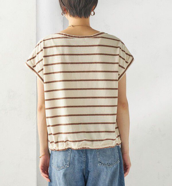 SHIPS for women「《予約》マルチ ボーダー 裾 ドロスト プルオーバー」|Tシャツ・カットソー|