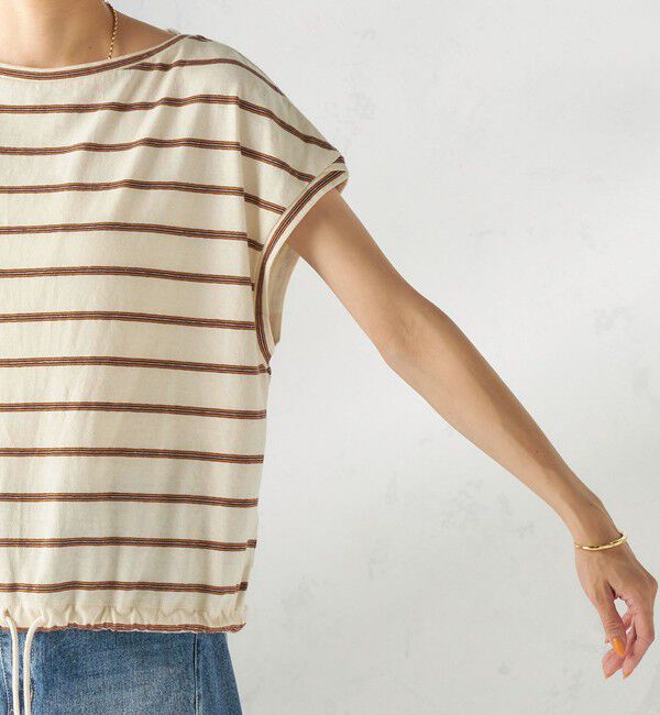 SHIPS for women「《予約》マルチ ボーダー 裾 ドロスト プルオーバー」|Tシャツ・カットソー|