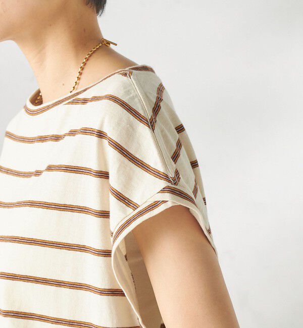SHIPS for women「《予約》マルチ ボーダー 裾 ドロスト プルオーバー」|Tシャツ・カットソー|