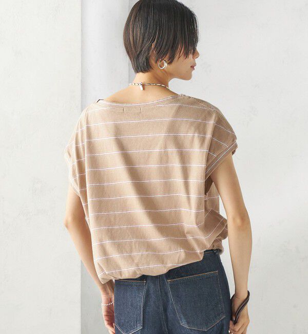SHIPS for women「《予約》マルチ ボーダー 裾 ドロスト プルオーバー」|Tシャツ・カットソー|