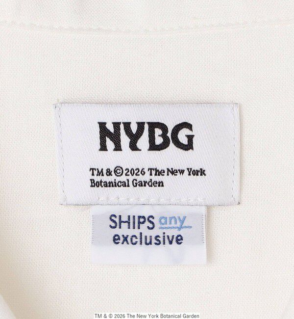 SHIPS any「SHIPS any: NYBG コラボ トロピカル ロゴ 刺繍 リラックス リネン ミックス 半袖 シャツ◇」|シャツ・ブラウス|