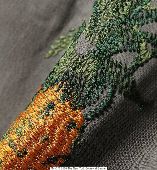 SHIPS any「SHIPS any: NYBG コラボ トロピカル ロゴ 刺繍 リラックス リネン ミックス 半袖 シャツ◇」|シャツ・ブラウス|