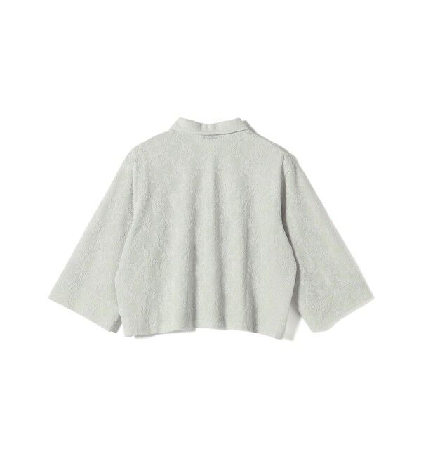 SHIPS for women「【WEB限定】〈手洗い可能〉シアー ジャカード ポロ ワイド スリーブ プルオーバー」|ポロシャツ|