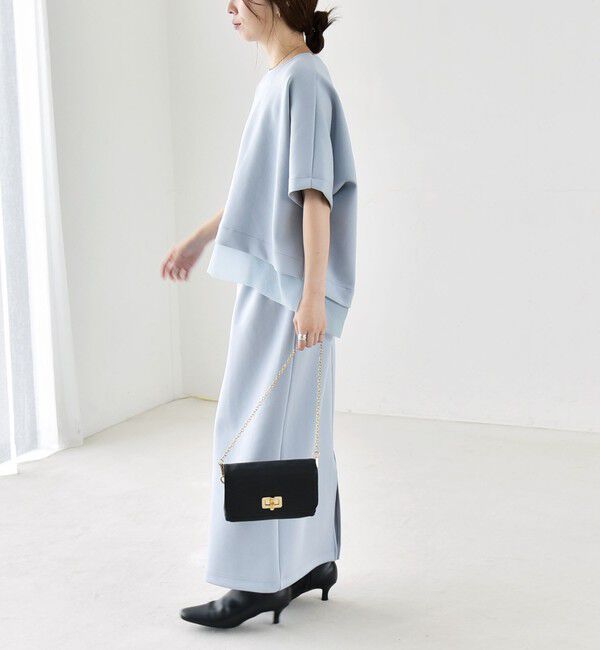quaranciel「《予約》quaranciel:〈洗濯機可能〉裾デザイン プルオーバー & Iライン スカート セットアップ」|ワンピース|