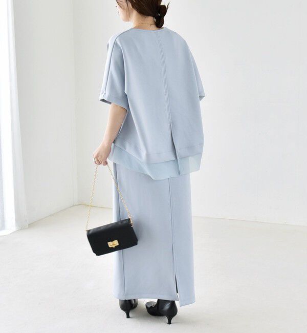 quaranciel「《予約》quaranciel:〈洗濯機可能〉裾デザイン プルオーバー & Iライン スカート セットアップ」|ワンピース|